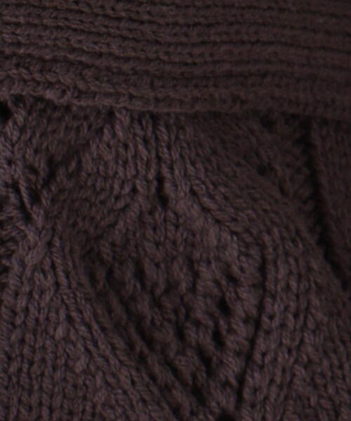 OPAQUE.CLIP（オペークドットクリップ）の「◆透かし編みゆるニットボレロ（カーディガン/ボレロ・レディース・ガンメタ/オフホワイト・38）」の9枚目の写真