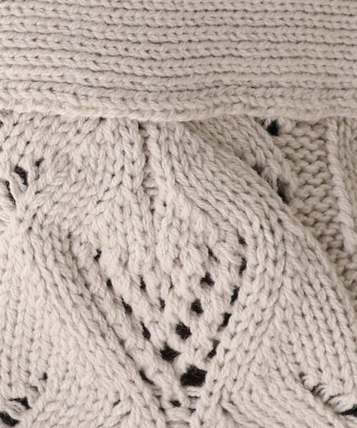 OPAQUE.CLIP（オペークドットクリップ）の「◆透かし編みゆるニットボレロ（カーディガン/ボレロ・レディース・ガンメタ/オフホワイト・38）」の12枚目の写真