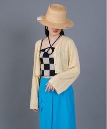 Solace | ダメージ編みリングスナップショートカーディガン(カーディガン/ボレロ)