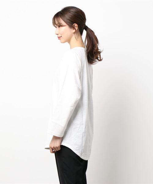 セール】【OP:オーピー】レディースラグランロングTシャツ