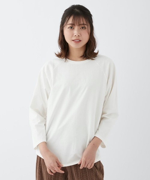 セール】【OP:オーピー】レディースラグランロングTシャツ