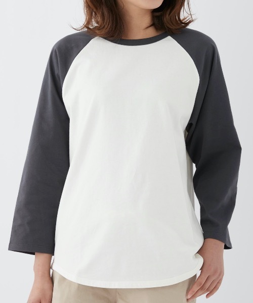 セール】【OP:オーピー】レディースラグランロングTシャツ オーバー