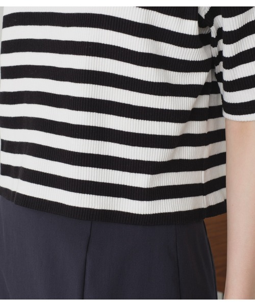 Kastane(カスタネ)の「【カタログ掲載アイテム】リブボーダーTEE(Tシャツ/カットソー・レディース・ホワイト/グリーン・FREE)」の13枚目の写真