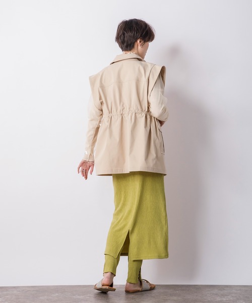 CIENA(シエナ)の「レギンス付きロングスカート(スカート・レディース・ブラック/オフホワイト/グリーン系その他・FREE)」の13枚目の写真