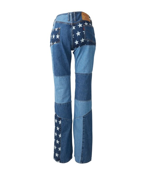 HYSTERIC GLAMOUR（ヒステリックグラマー）の「STAR柄スクラッチ フレアデニムパンツ（デニムパンツ・レディース・インディゴブルー・28inch/24inch/25inch/26inch/27inch）」の2枚目の写真