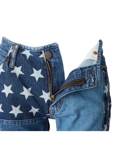 HYSTERIC GLAMOUR（ヒステリックグラマー）の「STAR柄スクラッチ フレアデニムパンツ（デニムパンツ・レディース・インディゴブルー・28inch/24inch/25inch/26inch/27inch）」の3枚目の写真