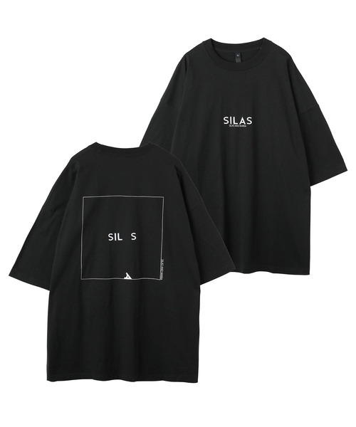 SILAS（サイラス）の「S/S SQUARE AND LOGO PRINT BIG TEE　サイラススクエアアンドロゴプリント半袖ビッグTシャツ（Tシャツ/カットソー・メンズ・ブラック/ホワイト/ライトグリーン・L/M/XL）」の3枚目の写真