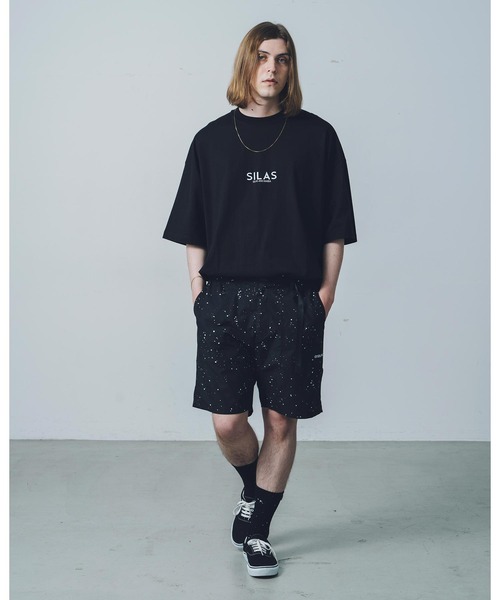SILAS（サイラス）の「S/S SQUARE AND LOGO PRINT BIG TEE　サイラススクエアアンドロゴプリント半袖ビッグTシャツ（Tシャツ/カットソー・メンズ・ブラック/ホワイト/ライトグリーン・L/M/XL）」の5枚目の写真
