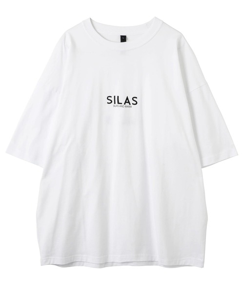 SILAS（サイラス）の「S/S SQUARE AND LOGO PRINT BIG TEE　サイラススクエアアンドロゴプリント半袖ビッグTシャツ（Tシャツ/カットソー・メンズ・ブラック/ホワイト/ライトグリーン・L/M/XL）」の8枚目の写真