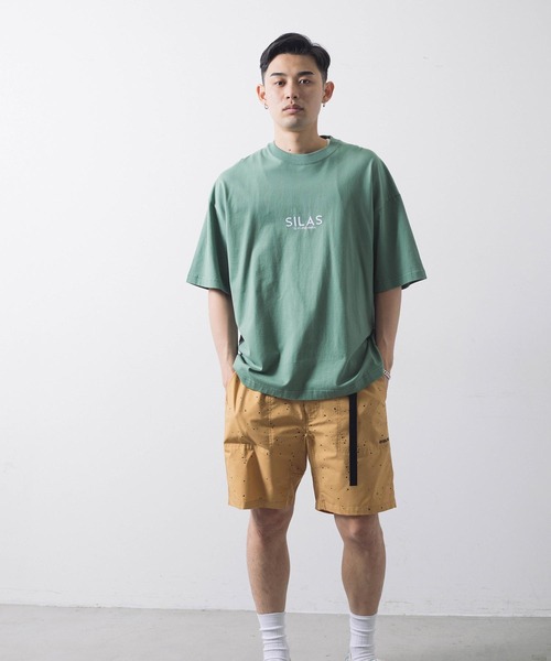 SILAS（サイラス）の「S/S SQUARE AND LOGO PRINT BIG TEE　サイラススクエアアンドロゴプリント半袖ビッグTシャツ（Tシャツ/カットソー・メンズ・ブラック/ホワイト/ライトグリーン・L/M/XL）」の19枚目の写真