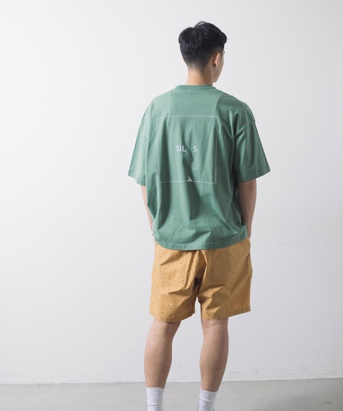 SILAS（サイラス）の「S/S SQUARE AND LOGO PRINT BIG TEE　サイラススクエアアンドロゴプリント半袖ビッグTシャツ（Tシャツ/カットソー・メンズ・ブラック/ホワイト/ライトグリーン・L/M/XL）」の20枚目の写真