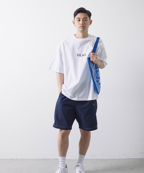 SILAS（サイラス）の「S/S SQUARE AND LOGO PRINT BIG TEE　サイラススクエアアンドロゴプリント半袖ビッグTシャツ（Tシャツ/カットソー・メンズ・ブラック/ホワイト/ライトグリーン・L/M/XL）」の21枚目の写真