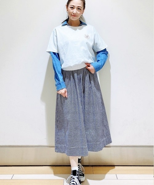 GAP（ギャップ）の「ペーパーバッグ ミディスカート（スカート・レディース・ブルー系その他/ベージュ/ネイビー/ホワイト・S/L/M/XXS/XS）」の19枚目の写真