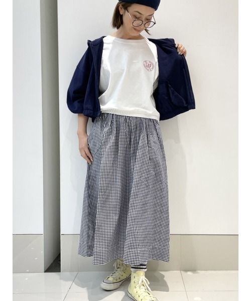 GAP（ギャップ）の「ペーパーバッグ ミディスカート（スカート・レディース・ブルー系その他/ベージュ/ネイビー/ホワイト・S/L/M/XXS/XS）」の20枚目の写真