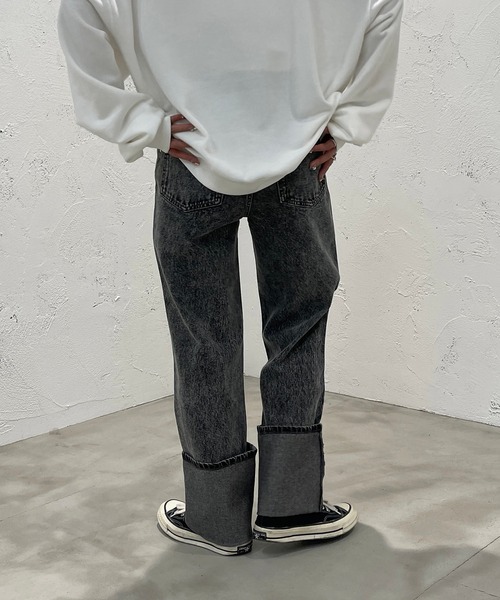 apres jour mignon(アプレジュールミニョン)の「ロールアップデニム【ZOZOTOWN限定アイテム】(デニムパンツ・レディース・サックスブルー/ダークブルー/グレー系その他・SMALL/MEDIUM/LARGE/X-LARGE)」の7枚目の写真