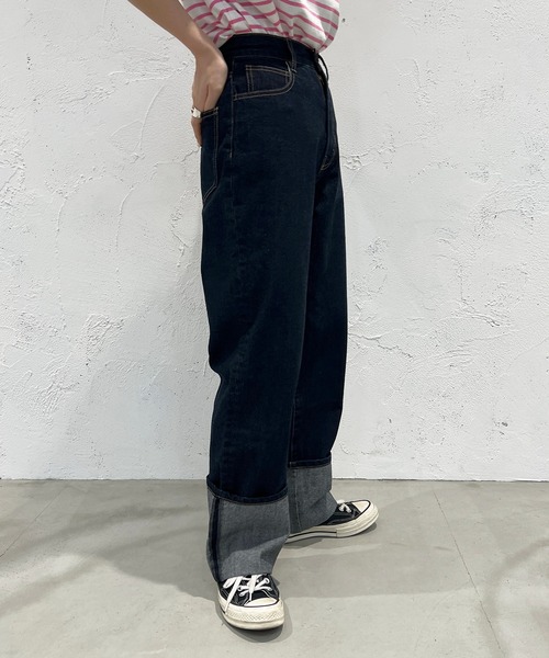 apres jour mignon(アプレジュールミニョン)の「ロールアップデニム【ZOZOTOWN限定アイテム】(デニムパンツ・レディース・サックスブルー/ダークブルー/グレー系その他・SMALL/MEDIUM/LARGE/X-LARGE)」の18枚目の写真