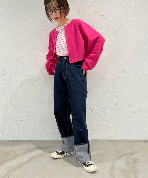apres jour mignon(アプレジュールミニョン)の「ロールアップデニム【ZOZOTOWN限定アイテム】(デニムパンツ・レディース・サックスブルー/ダークブルー/グレー系その他・SMALL/MEDIUM/LARGE/X-LARGE)」の21枚目の写真