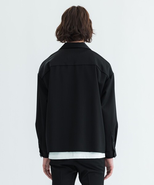 city(シティ)の「HAORI OPEN COLLAR/サテンオープンカラーシャツ(シャツ/ブラウス・メンズ・ブラック・1/2/3)」の6枚目の写真