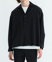 city（シティ）の「HAORI OPEN COLLAR/サテンオープンカラーシャツ（シャツ/ブラウス）」