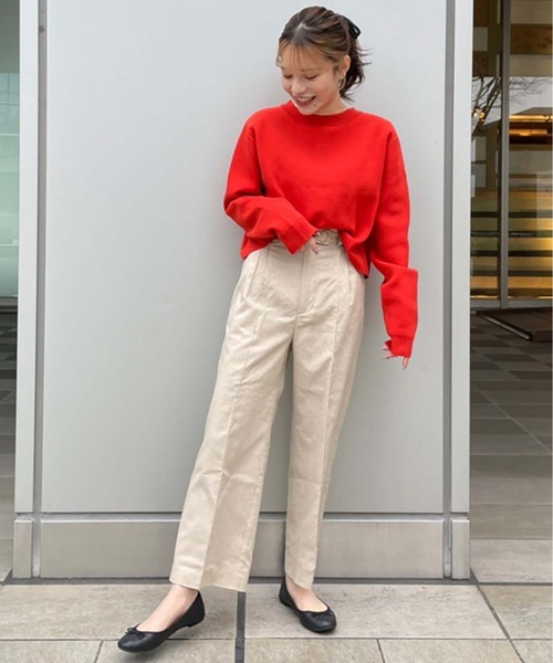 綿麻ベルト付き2タックワイドパンツ（その他パンツ）｜FREE'S