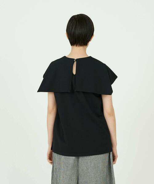 conges payes ADIEU TRISTESSE（コンジェ ペイエ アデュートリステス）の「衿付きノースリーブカットソー（Tシャツ/カットソー・レディース・ホワイト/ブラック・FREE）」の20枚目の写真