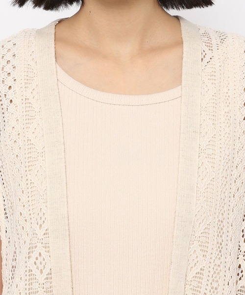 LEPSIM（レプシィム）の「レースロングジレ　262844（その他アウター・レディース・ブラック/オフホワイト・FREE）」の12枚目の写真