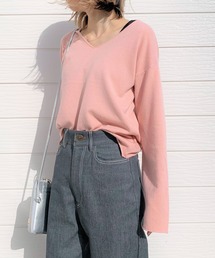 Q | BASIC VネックT(Tシャツ/カットソー)