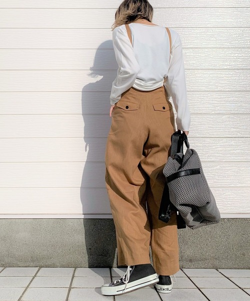 Q（キュー）の「BASIC VネックT（Tシャツ/カットソー・レディース・ブラック/アイボリー/ピンク・MEDIUM）」の13枚目の写真