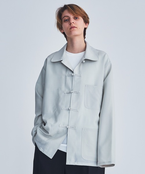 marka(マーカ)の「FRENCH CHINA JACKET(ブルゾン・メンズ・グレー/オフホワイト・1/2)」の1枚目の写真