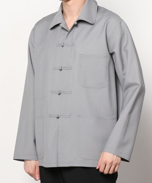 marka(マーカ)の「FRENCH CHINA JACKET(ブルゾン・メンズ・グレー/オフホワイト・1/2)」の3枚目の写真