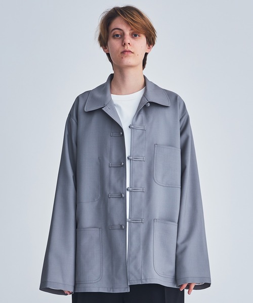 marka(マーカ)の「FRENCH CHINA JACKET(ブルゾン・メンズ・グレー/オフホワイト・1/2)」の8枚目の写真