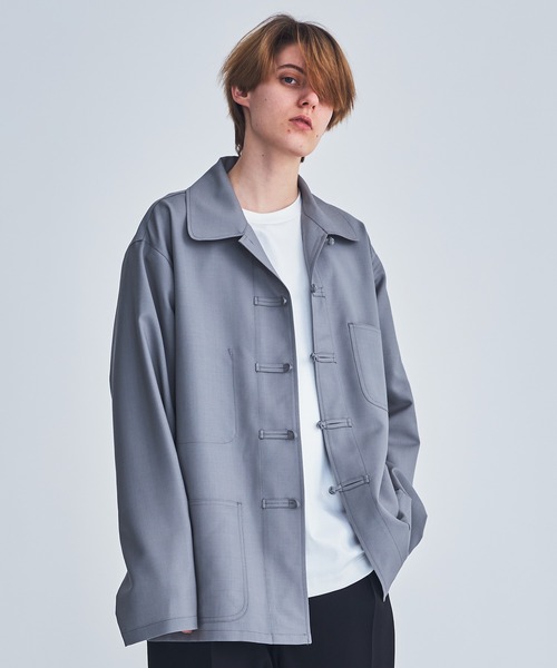 marka(マーカ)の「FRENCH CHINA JACKET(ブルゾン・メンズ・グレー/オフホワイト・1/2)」の7枚目の写真