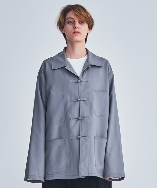 marka(マーカ)の「FRENCH CHINA JACKET(ブルゾン・メンズ・グレー/オフホワイト・1/2)」の9枚目の写真