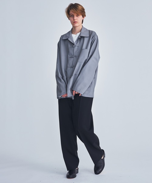 marka(マーカ)の「FRENCH CHINA JACKET(ブルゾン・メンズ・グレー/オフホワイト・1/2)」の6枚目の写真