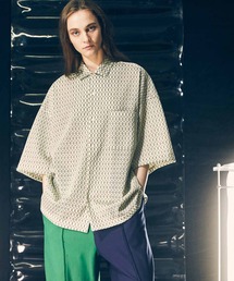 《ユニセックスアイテム》ドライラッセルメッシュプライムオーバーオープンカラーシャツ【MAISON SPECIAL/メゾンスペシャル】