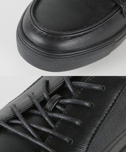 jiggys shop(ジギーズショップ)の「Uチップ フェイクレザー ローカットスニーカー(スニーカー・メンズ・ホワイト/ブラック・SMALL/MEDIUM/LARGE)」の6枚目の写真