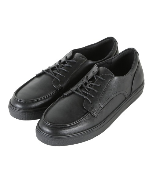 jiggys shop(ジギーズショップ)の「Uチップ フェイクレザー ローカットスニーカー(スニーカー・メンズ・ホワイト/ブラック・SMALL/MEDIUM/LARGE)」の4枚目の写真