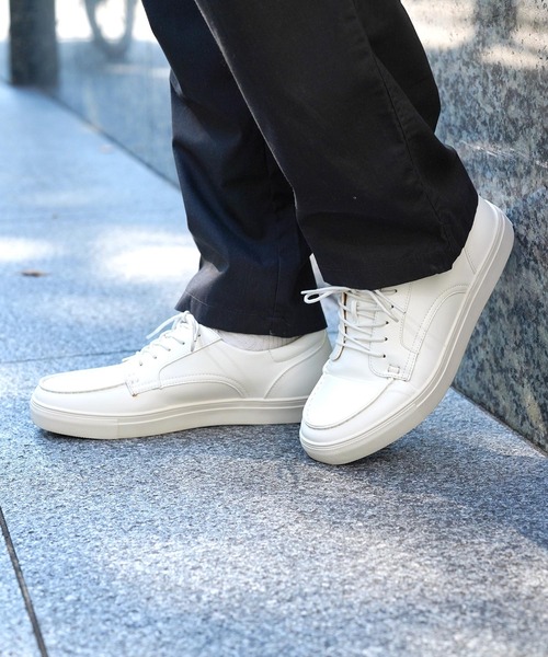 jiggys shop(ジギーズショップ)の「Uチップ フェイクレザー ローカットスニーカー(スニーカー・メンズ・ホワイト/ブラック・SMALL/MEDIUM/LARGE)」の8枚目の写真