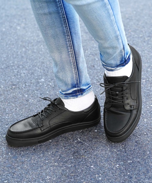 jiggys shop(ジギーズショップ)の「Uチップ フェイクレザー ローカットスニーカー(スニーカー・メンズ・ホワイト/ブラック・SMALL/MEDIUM/LARGE)」の10枚目の写真