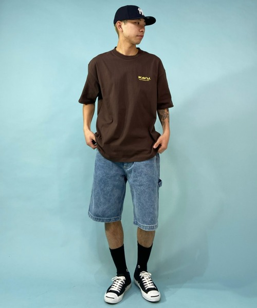 KAVU（カブー）の「【ムラサキスポーツ別注】KAVU/カブー ビッグシルエット ベースボールカラー バックプリントTシャツ/トゥルーロゴ  19821670（Tシャツ/カットソー・メンズ・ホワイト/ブラウン/ブルー/グリーン・M/L/XL）」の17枚目の写真