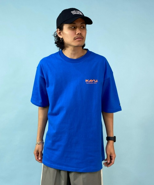 KAVU（カブー）の「【ムラサキスポーツ別注】KAVU/カブー ビッグシルエット ベースボールカラー バックプリントTシャツ/トゥルーロゴ  19821670（Tシャツ/カットソー・メンズ・ホワイト/ブラウン/ブルー/グリーン・M/L/XL）」の22枚目の写真