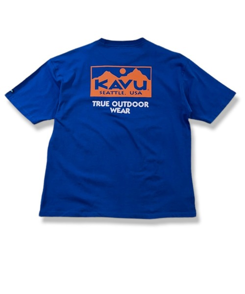 KAVU（カブー）の「【ムラサキスポーツ別注】KAVU/カブー ビッグシルエット ベースボールカラー バックプリントTシャツ/トゥルーロゴ  19821670（Tシャツ/カットソー・メンズ・ホワイト/ブラウン/ブルー/グリーン・M/L/XL）」の15枚目の写真