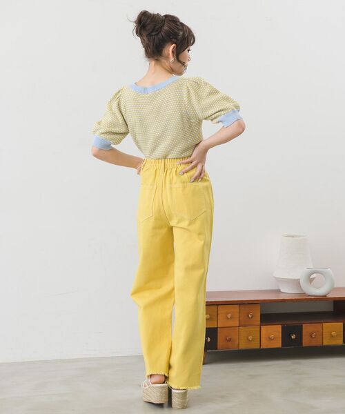 ems excite（エムズエキサイト）の「柄編み半袖ニット（ニット/セーター・レディース・グリーン/ブルー系その他/パープル系その他・FREE）」の17枚目の写真