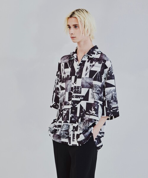 tk.TAKEO KIKUCHI(ティーケータケオキクチ)の「◆CONTRAST コラージュシャツ(ユニセックスアイテム)(シャツ/ブラウス・メンズ・グレー系その他/ホワイト系4/ブラック系3・01/02/03)」の5枚目の写真