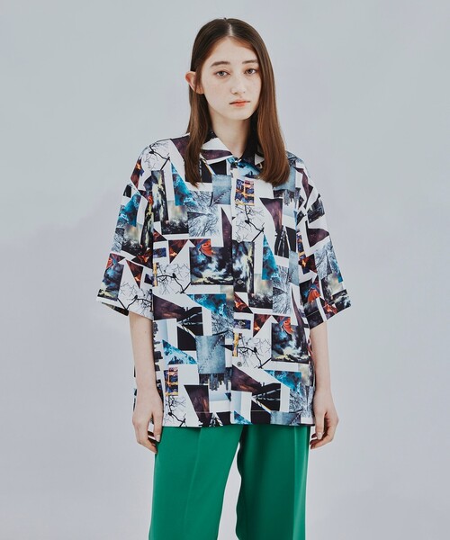 tk.TAKEO KIKUCHI(ティーケータケオキクチ)の「◆CONTRAST コラージュシャツ(ユニセックスアイテム)(シャツ/ブラウス・メンズ・グレー系その他/ホワイト系4/ブラック系3・01/02/03)」の8枚目の写真