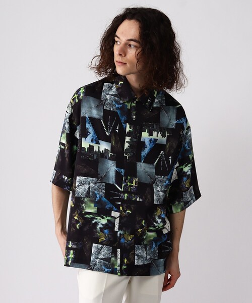 tk.TAKEO KIKUCHI(ティーケータケオキクチ)の「◆CONTRAST コラージュシャツ(ユニセックスアイテム)(シャツ/ブラウス・メンズ・グレー系その他/ホワイト系4/ブラック系3・01/02/03)」の9枚目の写真