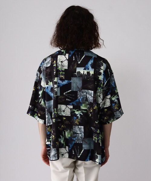 tk.TAKEO KIKUCHI(ティーケータケオキクチ)の「◆CONTRAST コラージュシャツ(ユニセックスアイテム)(シャツ/ブラウス・メンズ・グレー系その他/ホワイト系4/ブラック系3・01/02/03)」の12枚目の写真