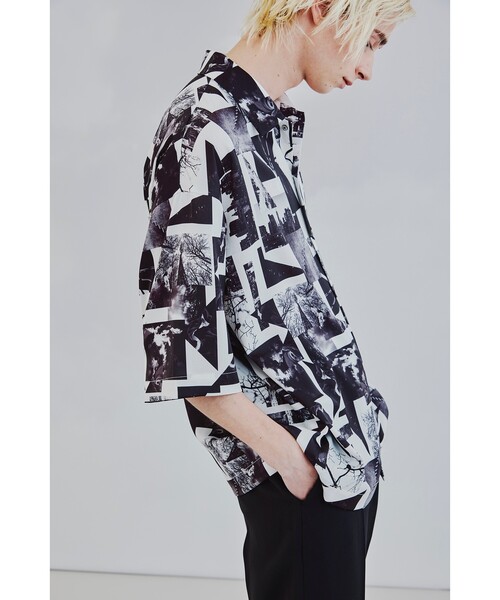 tk.TAKEO KIKUCHI(ティーケータケオキクチ)の「◆CONTRAST コラージュシャツ(ユニセックスアイテム)(シャツ/ブラウス・メンズ・グレー系その他/ホワイト系4/ブラック系3・01/02/03)」の15枚目の写真