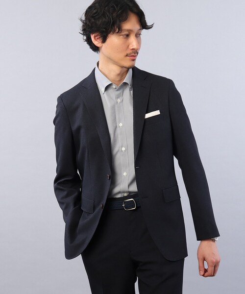 TAKEO KIKUCHI（タケオキクチ）の「◆【Sサイズ～】メランジ シャークスキン ストレッチ（スーツジャケット・メンズ・ネイビー/グレー・01/04/03/02）」の4枚目の写真