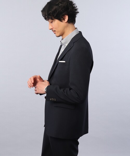 TAKEO KIKUCHI（タケオキクチ）の「◆【Sサイズ～】メランジ シャークスキン ストレッチ（スーツジャケット・メンズ・ネイビー/グレー・01/04/03/02）」の5枚目の写真
